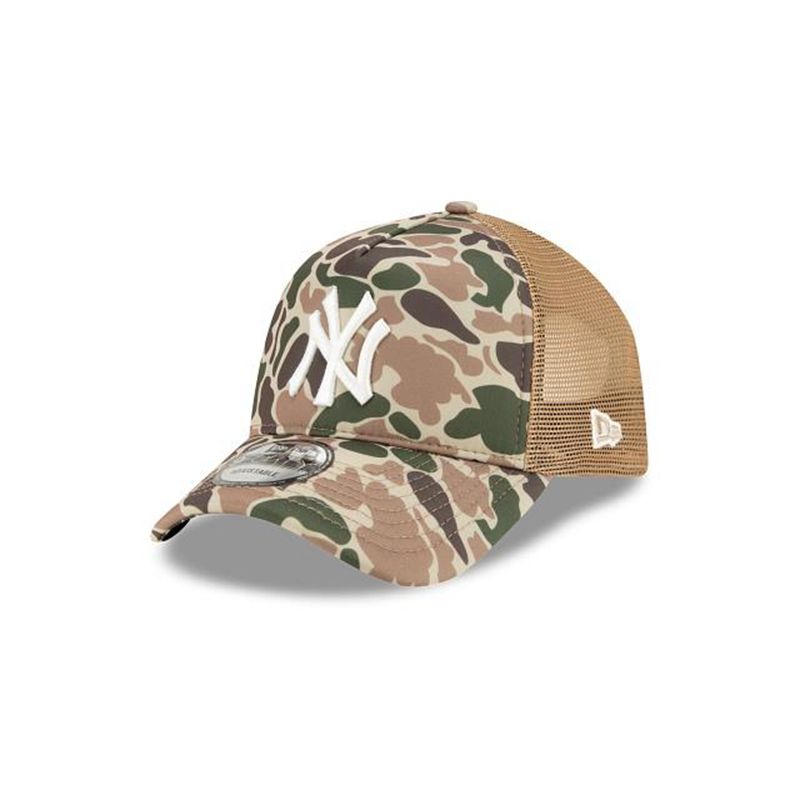 MLB New York Yankees Duck Camo A-Frame 9Forty Snapback (WQA8964) - Green New Era Caps